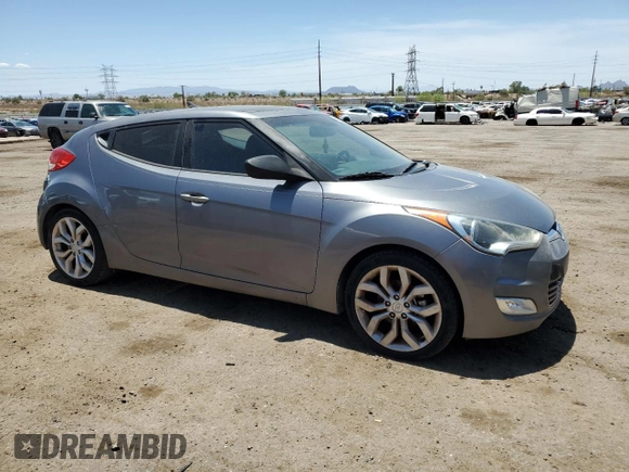 2013 Hyundai Veloster w/Black Int with VIN KMHTC6AD1DU166692, listed as a Copart auction lot 63905905 with 192,277 mi miles and Clean title. Bid and sale history available at DreamBid. Image 4.