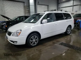 2014 Kia Sedona LX with VIN KNDMG4C79E6553117, listed as a Copart auction lot 52118205 with 96,490 mi miles and Salvage Title. Bid and sale history available at carsss.com. Image 1.