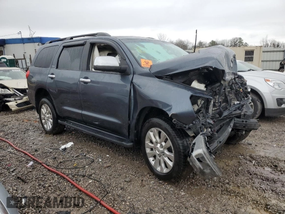 2008 Toyota Sequoia Platinum with VIN 5TDBY67AX8S022387, listed as a Copart auction lot 39725884 with 0 mi miles and Salvage Title. Bid and sale history available at carsss.com. Image 4.