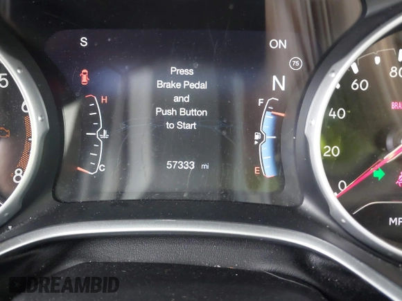 2018 Jeep Compass Limited with VIN 3C4NJDCB5JT259434, listed as a IAAI auction lot 41855772 with 57,333 mi miles. Bid and sale history available at carsss.com. Image 15.