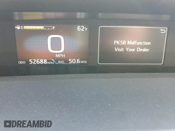2022 Toyota Prius L Eco with VIN JTDKAMFU9N3169978, listed as a Copart auction lot 51473665 with 52,688 mi miles and Salvage Title. Bid and sale history available at carsss.com. Image 9.