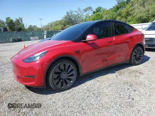 2022 Tesla Model Y Performance with VIN 7SAYGDEF9NF452155, listed as a Copart auction lot 52068895 with 42,072 mi miles and Salvage title. Bid and sale history available at DreamBid. Image 1.