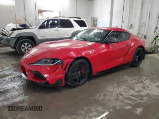 2020 Toyota GR Supra 3.0 with VIN WZ1DB4C08LW022135, listed as a Copart auction lot 72542424 with 17,421 mi miles and Salvage Title. Bid and sale history available at carsss.com. Image 1.