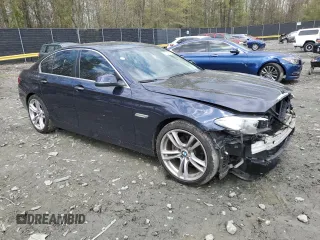2014 BMW 5 Series 528i xDrive with VIN WBA5A7C55ED616499, listed as a Copart auction lot 51789385 with 136,122 mi miles and Salvage Title. Bid and sale history available at DreamBid. Image 4.