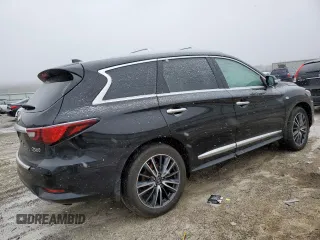 2019 Infiniti QX60 Luxe z VIN 5N1DL0MM0KC527362, wystawiony jako Copart lot #45854705 z przebiegiem 90 075 mil mil oraz Szkody całkowita. Historia ofert i sprzedaży dostępna na DreamBid. Obrazek 3.