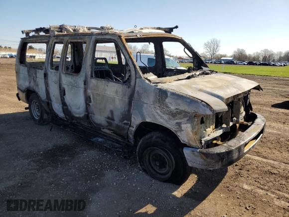 2008 Ford Econoline Passenger XL with VIN 1FMNE11W98DA79894, listed as a Copart auction lot 52369965 with Not provided miles and Non repairable. Bid and sale history available at DreamBid. Image 4.
