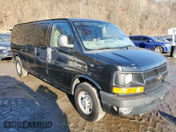2012 Chevrolet Express Passenger 1LS with VIN 1GAZGZFA8C1191908, listed as a Copart auction lot 46998515 with 220,513 mi miles and Clean title. Bid and sale history available at DreamBid. Image 4.