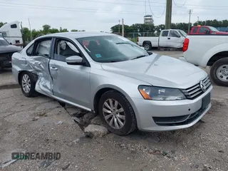 2013 Volkswagen Passat Wolfsburg Edition with VIN 1VWAH7A34DC105687, listed as a IAAI auction lot 42668935 with 146,281 mi miles and . Bid and sale history available at DreamBid. Image 1.