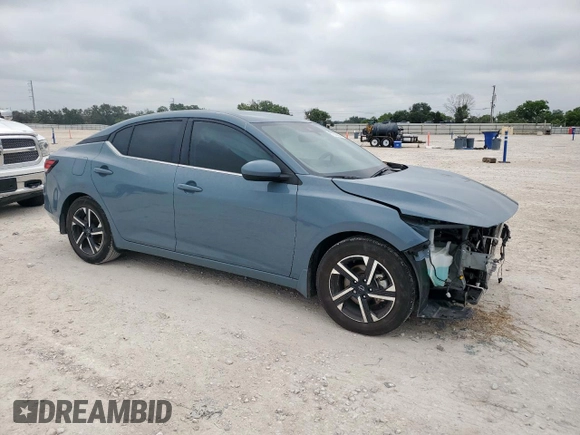 2024 Nissan Sentra SV with VIN 3N1AB8CV6RY240745, listed as a Copart auction lot 57093585 with 22,633 mi miles and Salvage title. Bid and sale history available at DreamBid. Image 4.