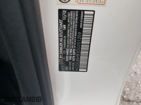 2013 Mercedes-Benz C 250 с VIN WDDGJ4HB3DG051259, выставлен на аукционе Copart как лот 64798525 с пробегом 80 760 миль миль и Чистый • Clean title. История ставок и продаж доступна на DreamBid. Изображение 12.