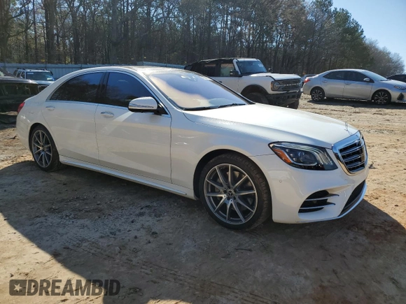 2018 Mercedes-Benz S 450 with VIN WDDUG6GB7JA396548, listed as a Copart auction lot 48565075 with 43,954 mi miles and Salvage Title. Bid and sale history available at carsss.com. Image 4.