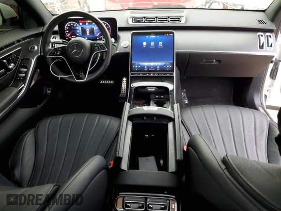 2022 Mercedes-Benz S 500 with VIN W1K6G6DBXNA166392, listed as a Copart auction lot 55101565 with 19,276 mi miles and Clean Title. Bid and sale history available at DreamBid. Image 8.
