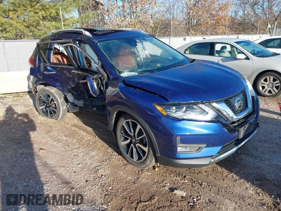 2017 Nissan Rogue SV with VIN 5N1AT2MV5HC858874, listed as a IAAI auction lot 41860634 with Not Provided miles. Bid and sale history available at carsss.com. Image 1.