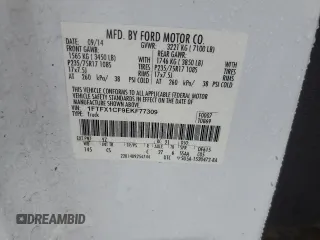2014 Ford F-150 XL with VIN 1FTFX1CF9EKF77309, listed as a Copart auction lot 61688255 with 141,480 mi miles and Clean title. Bid and sale history available at DreamBid. Image 12.