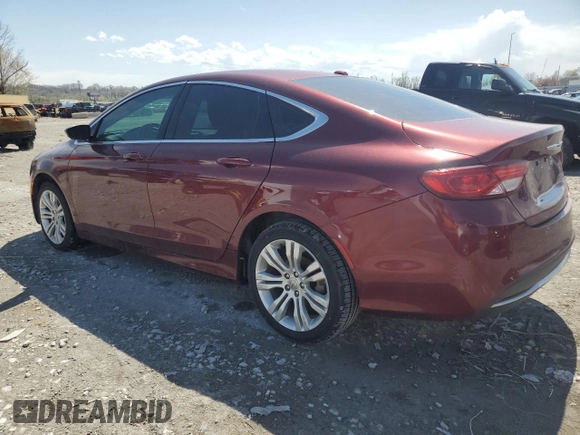 2015 Chrysler 200 Limited z VIN 1C3CCCAB2FN588313, wystawiony jako Copart lot #52631025 z przebiegiem 75 022 mil mil oraz Szkody całkowita. Historia ofert i sprzedaży dostępna na DreamBid. Obrazek 2.