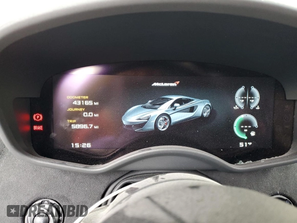 2017 McLaren 570S z VIN SBM13DAA7HW003763, wystawiony jako Copart lot #57582895 z przebiegiem 43 165 mil mil oraz Szkody całkowita. Historia ofert i sprzedaży dostępna na DreamBid. Obrazek 9.