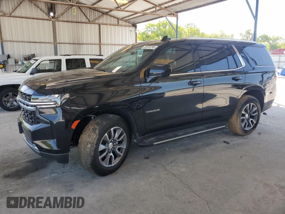 2023 Chevrolet Tahoe LS z VIN 1GNSCMKD5PR356819, wystawiony jako Copart lot #52676795 z przebiegiem 5 624 mil mil oraz Szkoda całkowita • Salvage title. Historia ofert i sprzedaży dostępna na DreamBid. Obrazek 1.