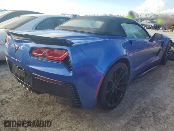 2019 Chevrolet Corvette Grand Sport 2LT with VIN 1G1YY3D77K5122132, listed as a Copart auction lot 75643214 with 0 mi miles and Non Repairable. Bid and sale history available at carsss.com. Image 3.