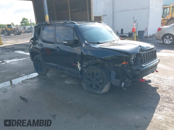 2018 Jeep Renegade Trailhawk with VIN ZACCJBCB4JPH13742, listed as a IAAI auction lot 42452388 with 60,897 mi miles and . Bid and sale history available at DreamBid. Image 1.