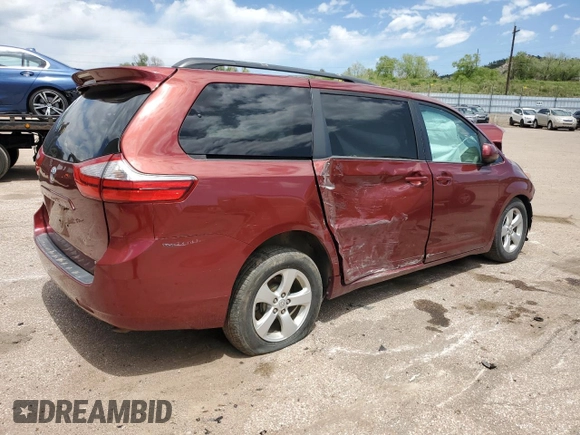 2015 Toyota Sienna LE AAS with VIN 5TDKK3DC3FS585817, listed as a Copart auction lot 52002925 with Not provided miles and Salvage title. Bid and sale history available at DreamBid. Image 3.