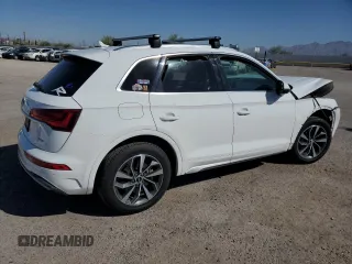 2021 Audi Q5 Premium Plus with VIN WA1BAAFY3M2021843, listed as a Copart auction lot 61691355 with Not provided miles and Salvage title. Bid and sale history available at DreamBid. Image 3.