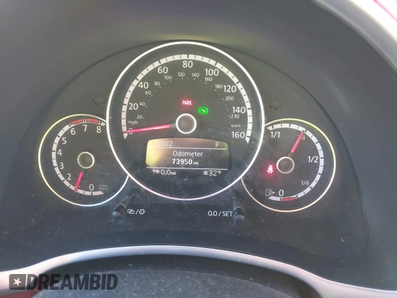 2014 Volkswagen Beetle 2.5L w/Sun with VIN 3VWJP7AT8EM629573, listed as a IAAI auction lot 41479054 with 73,950 mi miles and . Bid and sale history available at DreamBid. Image 7.