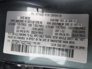 2010 Mazda CX-9 Grand Touring с VIN JM3TB2MV7A0237442, выставлен на аукционе IAAI как лот 41083908 с пробегом 157 762 миль миль и . История ставок и продаж доступна на DreamBid. Изображение 9.