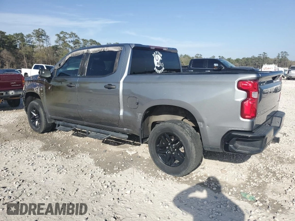 2021 Chevrolet Silverado 1500 Custom Trail Boss with VIN 3GCPYCEF4MG226338, listed as a Copart auction lot 49102115 with 76,117 mi miles and Salvage Title. Bid and sale history available at DreamBid. Image 2.