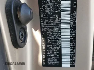 2010 Toyota Corolla with VIN 2T1BU4EE1AC496779, listed as a Copart auction lot 62854035 with 158,502 mi miles and Salvage title. Bid and sale history available at DreamBid. Image 12.