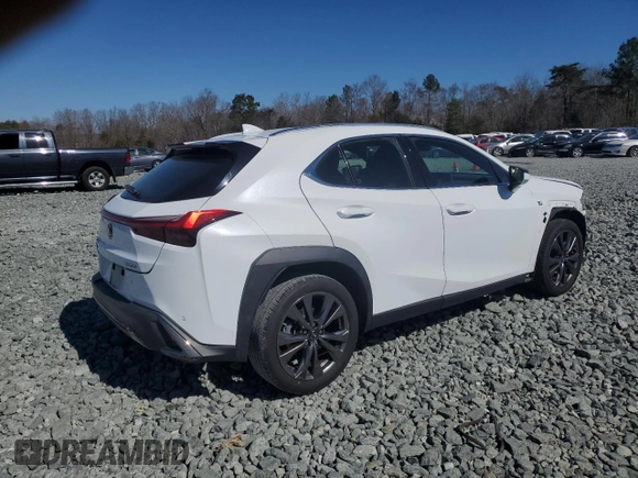2019 Lexus UX with VIN JTHY3JBH4K2010023, listed as a Copart auction lot 46810405 with 92,306 mi miles and Salvage Title. Bid and sale history available at carsss.com. Image 3.