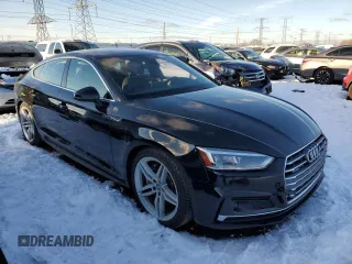 2018 Audi A5 Sportback Prestige z VIN WAUFNCF55JA047761, wystawiony jako Copart lot #85210464 z przebiegiem Nie podano mil oraz Szkoda całkowita • Salvage title. Historia ofert i sprzedaży dostępna na DreamBid. Obrazek 4.