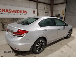 2015 Honda Civic EX with VIN 19XFB2F82FE010770, listed as a Copart auction lot 43957405 with 185,372 mi miles and Salvage Title. Bid and sale history available at carsss.com. Image 3.