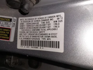2013 Honda CR-V EX-L with VIN 2HKRM3H71DH524250, listed as a IAAI auction lot 41686014 with 86,794 mi miles and . Bid and sale history available at DreamBid. Image 9.