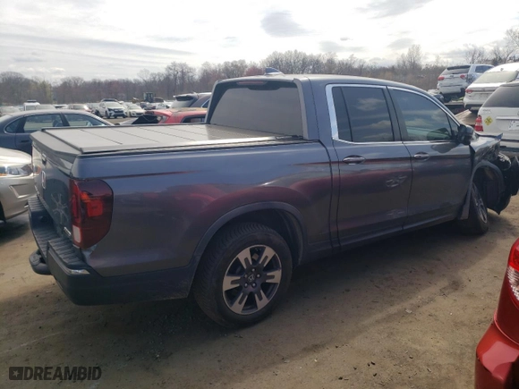 2017 Honda Ridgeline RTL-T with VIN 5FPYK3F63HB025201, listed as a Copart auction lot 52683535 with 0 mi miles and Salvage Title. Bid and sale history available at carsss.com. Image 3.