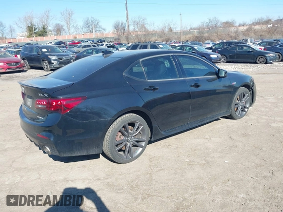 2018 Acura TLX w/Advance Pkg with VIN 19UUB3F85JA801000, listed as a IAAI auction lot 41665274 with 81,627 mi miles. Bid and sale history available at carsss.com. Image 4.