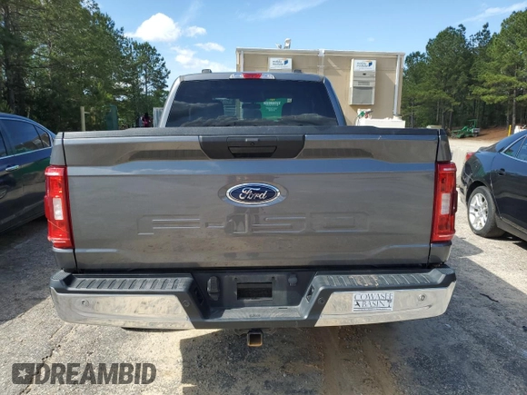 2022 Ford F-150 XL with VIN 1FTFX1E58NFB61927, listed as a Copart auction lot 55233035 with 66,591 mi miles and Salvage title. Bid and sale history available at DreamBid. Image 6.