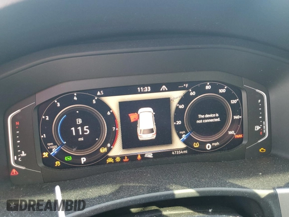 2022 Volkswagen Atlas SEL Premium R-Line with VIN 1V2FR2CA1NC501595, listed as a Copart auction lot 47357345 with 47,354 mi miles and Salvage title. Bid and sale history available at DreamBid. Image 9.