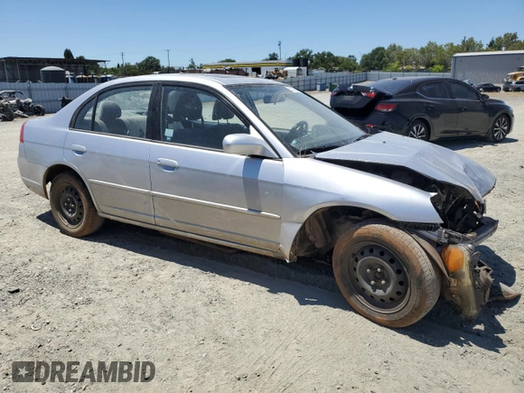 2003 Honda Civic EX with VIN 2HGES25753H528085, listed as a Copart auction lot 60356514 with Not Provided miles and Salvage Title. Bid and sale history available at DreamBid. Image 4.