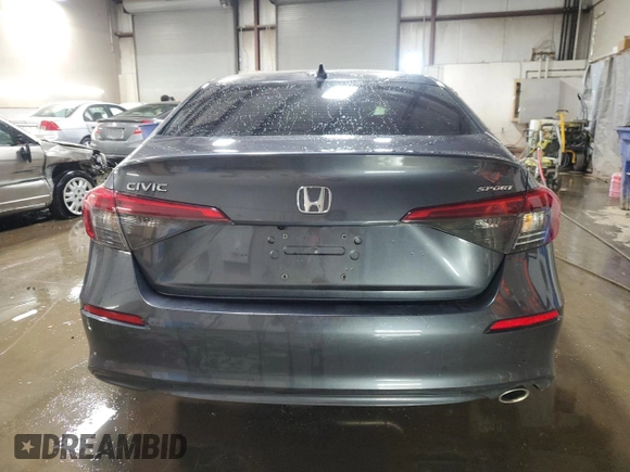 2022 Honda Civic Sedan Sport with VIN 2HGFE2F53NH537282, listed as a Copart auction lot 48748155 with 49,614 mi miles and Salvage Title. Bid and sale history available at carsss.com. Image 6.