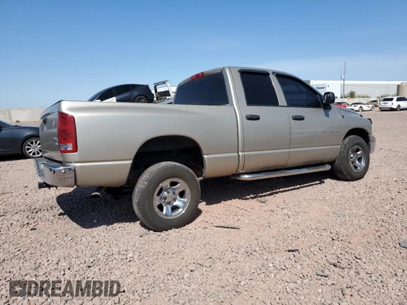 2005 Dodge 1500 ST with VIN 1D7HU18N55J590605, listed as a Copart auction lot 52386345 with 185,364 mi miles and Salvage Title. Bid and sale history available at carsss.com. Image 3.
