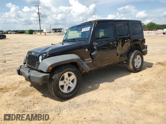 2018 Jeep Wrangler JK Unlimited Sport S with VIN 1C4BJWDG3JL906904, listed as a Copart auction lot 62789794 with 73,464 mi miles and Salvage Title. Bid and sale history available at carsss.com. Image 1.