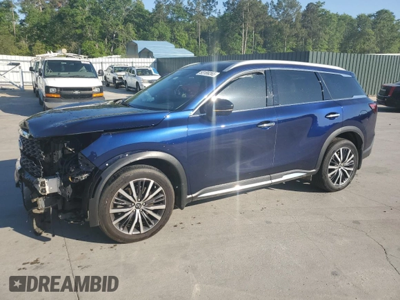 2023 Infiniti QX60 Sensory with VIN 5N1DL1GS2PC345895, listed as a Copart auction lot 53189265 with 25,865 mi miles and Salvage title. Bid and sale history available at DreamBid. Image 1.
