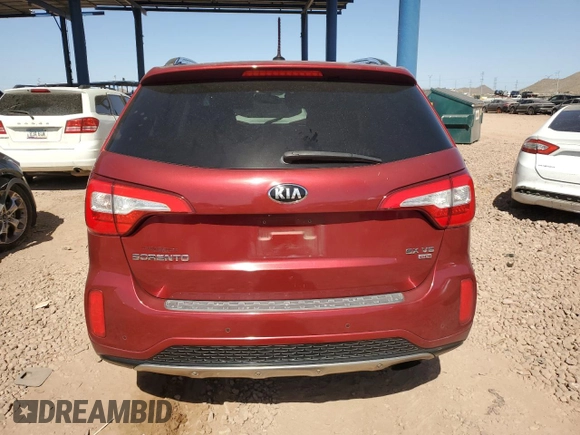 2014 Kia Sorento SX with VIN 5XYKW4A78EG518725, listed as a Copart auction lot 46819425 with 0 mi miles and Salvage Title. Bid and sale history available at carsss.com. Image 6.
