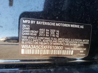 2015 BMW 3 Series 328i z VIN WBA3A5C5XFF610800, wystawiony jako Copart lot #82969214 z przebiegiem 113 508 mil mil oraz Szkoda całkowita • Salvage title. Historia ofert i sprzedaży dostępna na DreamBid. Obrazek 12.