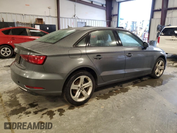 2018 Audi A3 Sedan Premium with VIN WAUAUGFF9J1048490, listed as a Copart auction lot 44219305 with 34,568 mi miles and Salvage Title. Bid and sale history available at carsss.com. Image 3.