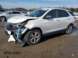 2018 Chevrolet Equinox Premier with VIN 3GNAXMEV1JS596362, listed as a Copart auction lot 44212615 with 54,173 mi miles and Salvage Title. Bid and sale history available at carsss.com. Image 1.