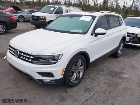 2019 Volkswagen Tiguan SEL Premium with VIN 3VV4B7AXXKM004316, listed as a IAAI auction lot 41458459 with 36,709 mi miles. Bid and sale history available at carsss.com. Image 2.