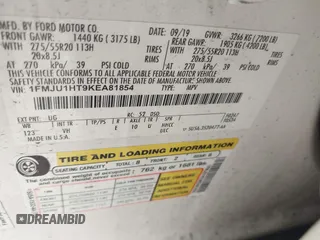 2019 Ford Expedition XLT with VIN 1FMJU1HT9KEA81854, listed as a IAAI auction lot 41462070 with 83,087 mi miles. Bid and sale history available at carsss.com. Image 9.
