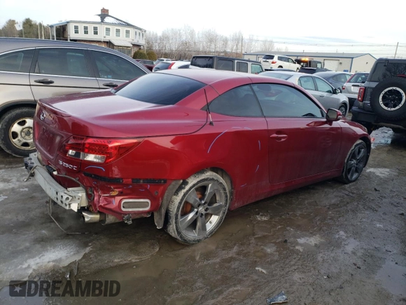 2011 Lexus IS 250 C с VIN JTHFF2C2XB2519645, выставлен на аукционе Copart как лот 45910135 с пробегом 160 182 миль миль и Чистый • Clean title. История ставок и продаж доступна на DreamBid. Изображение 3.