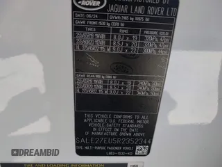 2024 Land Rover Defender X-Dynamic SE with VIN SALE27EU5R2352344, listed as a IAAI auction lot 42314350 with 12,517 mi miles and . Bid and sale history available at DreamBid. Image 9.